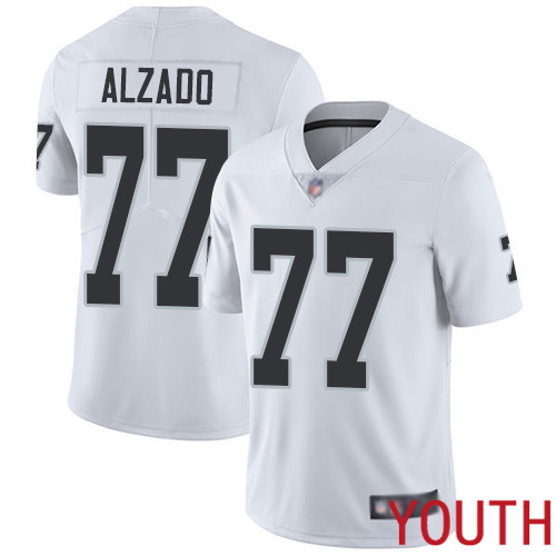 Oakland Raiders Limited White Youth Lyle Alzado Road Jersey NFL Football #77 Vapor Untouchable Jersey->oakland raiders->NFL Jersey